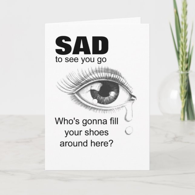 funny co-worker leaving job card (Front)