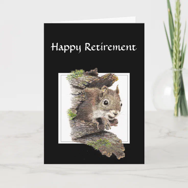 Funny Co worker Retirement, Squirrel, Nuts Card | Zazzle