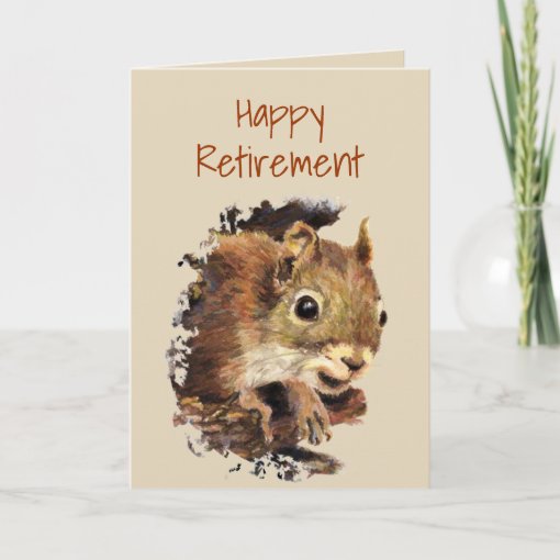 Funny Co worker Retirement, Squirrel, Nuts Card | Zazzle