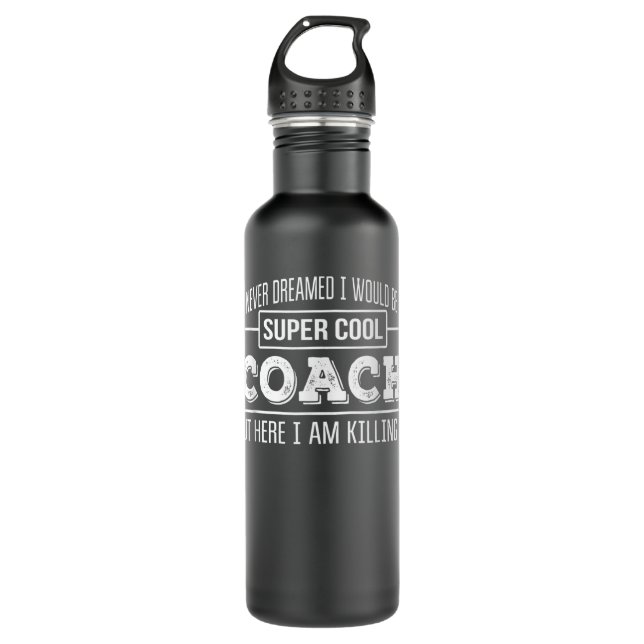 Funny Coach Funny Thank You Gift Stainless Steel Water Bottle (Front)