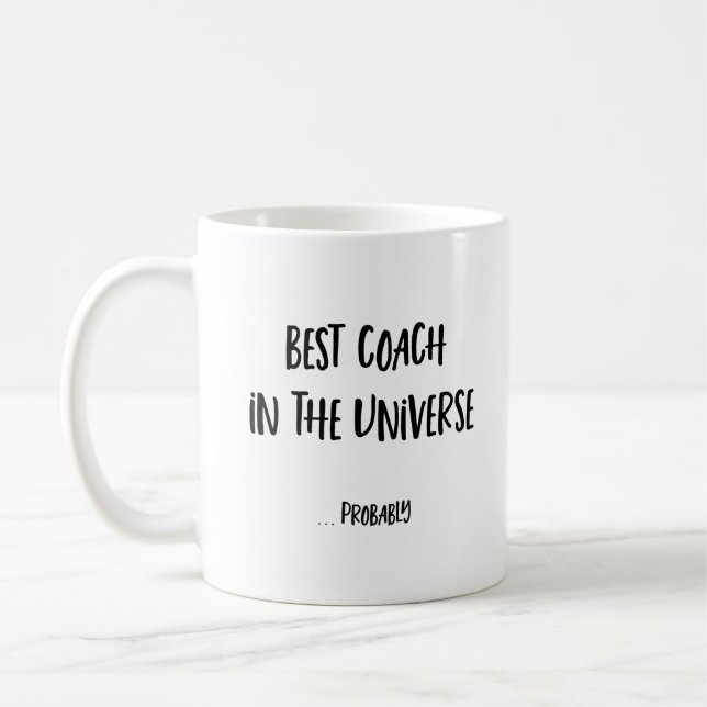 Funny coach mug - best coach (Left)