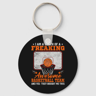 Funny Coach Of Freaking Awesome Sketll Team Ll Tra Keychain