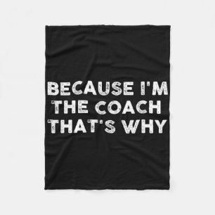 Funny Coach Sports Footbyll Bysketbyll Soccer Hock Fleece Blanket