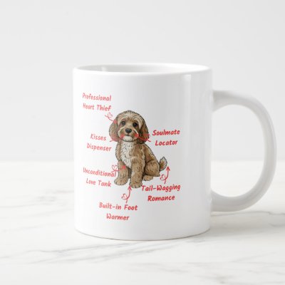 Funny Cockapoo Anatomy - Unique Valentine Gift Giant Coffee Mug