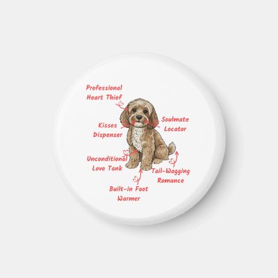 Funny Cockapoo Anatomy - Unique Valentine Gift Magnet