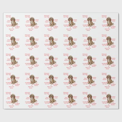 Funny Cockapoo Anatomy - Unique Valentine Gift Wrapping Paper