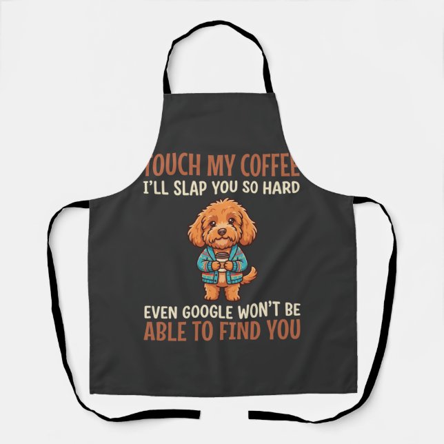 Funny Cockapoo Coffee Lover Apron (Front)