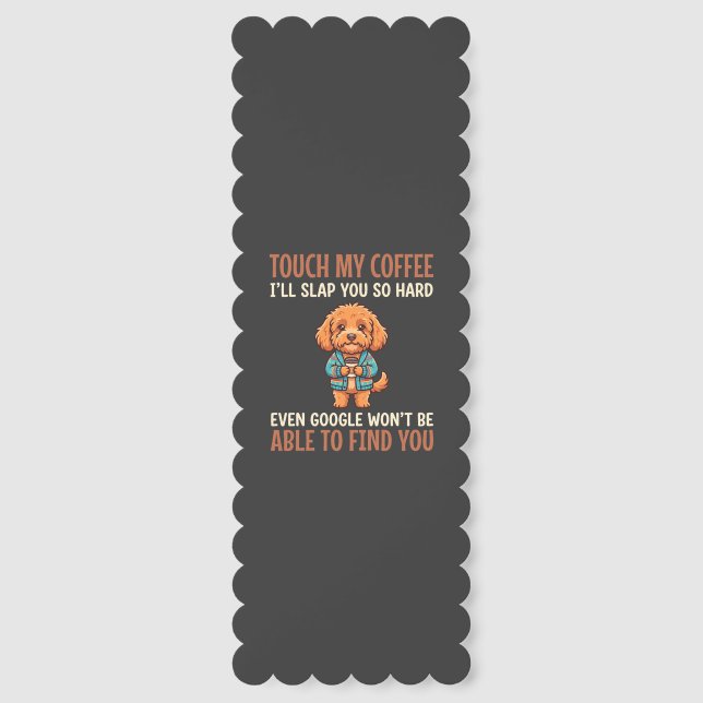 Funny Cockapoo Coffee Lover Bookmarks (Front)