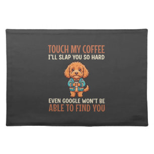 Funny Cockapoo Coffee Lover Cloth Placemat