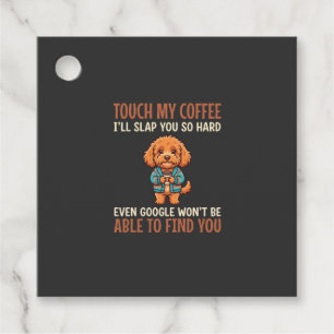 Funny Cockapoo Coffee Lover Favor Tags