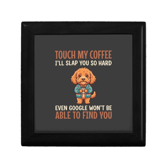 Funny Cockapoo Coffee Lover Gift Box (Front)