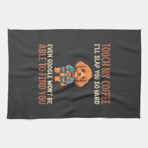Funny Cockapoo Coffee Lover Kitchen Towel