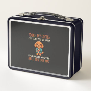 Funny Cockapoo Coffee Lover Metal Lunch Box