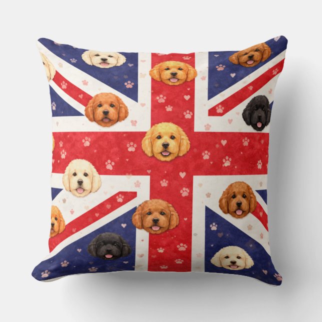 Funny Cockapoo Gift | UK Cockapoo Cushion (Front)