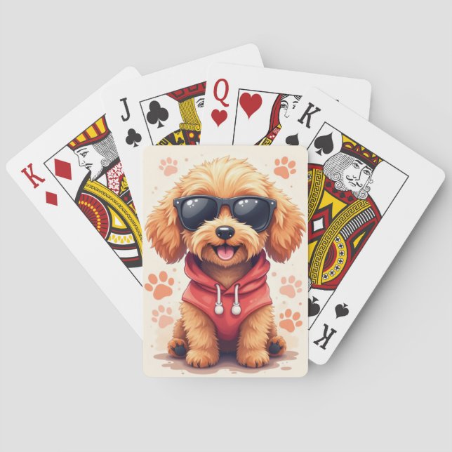 Funny Cockapoo Kawaii Dog Poker Cards (Back)