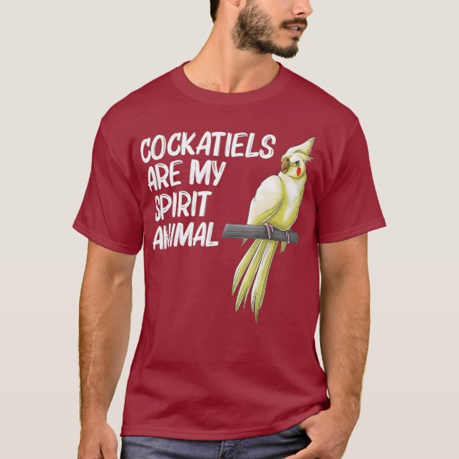 Funny Cockatiel Gift For Men Women Bird Parrot T-Shirt (Front)