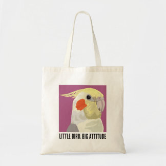Funny Cockatiel Little Bird Big Attitude Portrait  Tote Bag