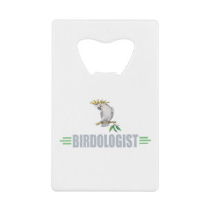 Funny Cockatiel Lover's Credit Card Bottle Opener