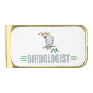 Funny Cockatiel Lover's Gold Finish Money Clip