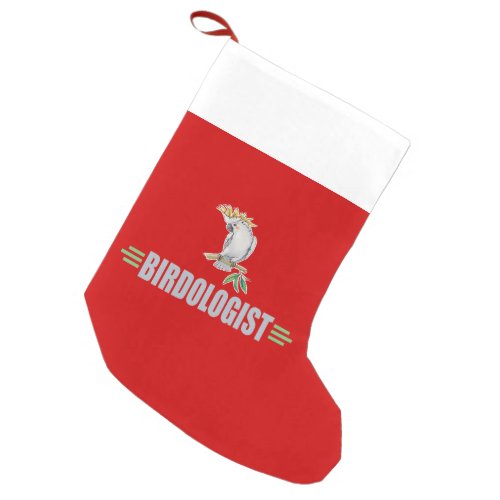 Funny Cockatiel Lovers Small Christmas Stocking