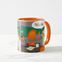 This is Fine Funny Meme Mug