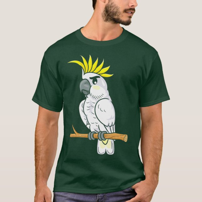 Funny Cockatoo Parrot Bird Lover T-Shirt (Front)