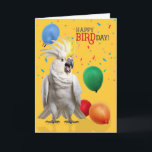 Funny Cockatoo Parrot Birthday Humor Card<br><div class="desc">You can almost hear this cute Cockatoo saying "Happy BIRDday!" when you send off this perfect birthday card for a parrot lover.</div>
