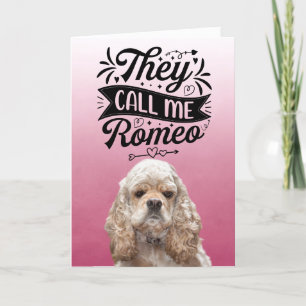 Funny Cocker Spaniel Custom Valentine's Day Holiday Card