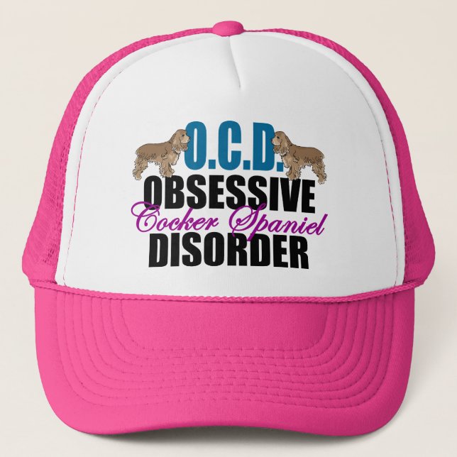 Funny Cocker Spaniel Trucker Hat (Front)