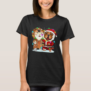 Funny Cocker Spaniel Wearing Santa Suit Christmas  T-Shirt