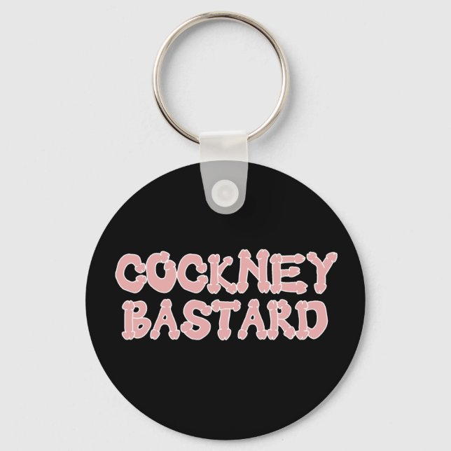 Funny cockney bastard keychain (Front)