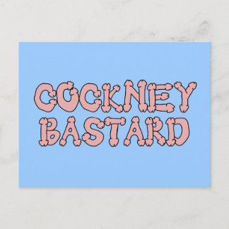 Funny cockney bastard postcard