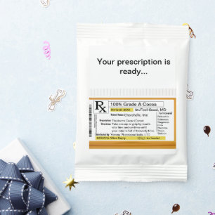 Funny Cocoa Prescription Get Well Hot Chocolate Drink Mix
