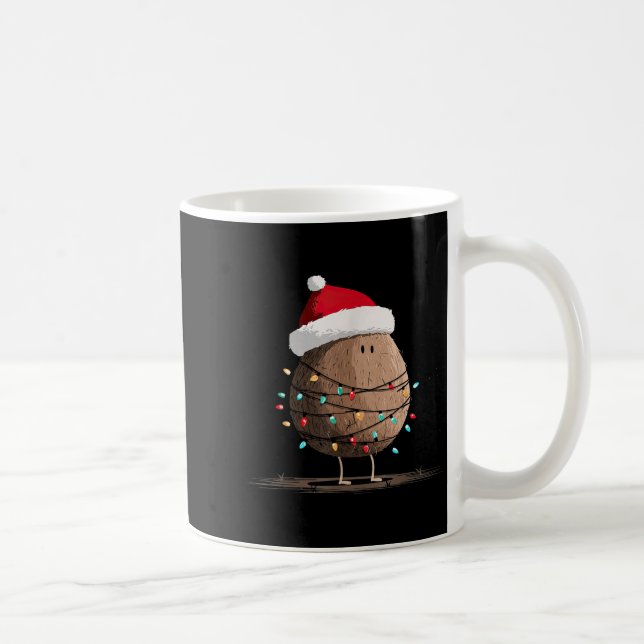 Funny Coconut Christmas Graphics Lights Lover  Coffee Mug (Right)