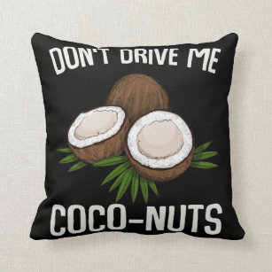 Funny Coconut Hawaiian Pun Throw Pillow
