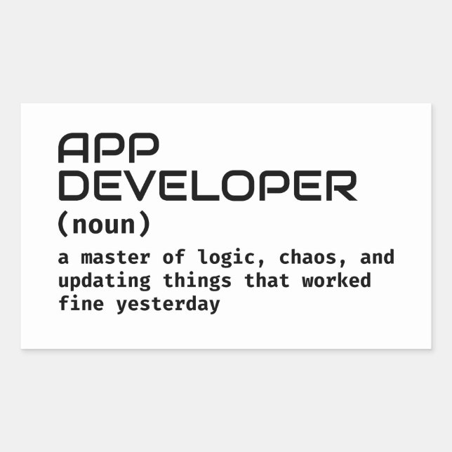Funny Coder Definition Sticker (Front)