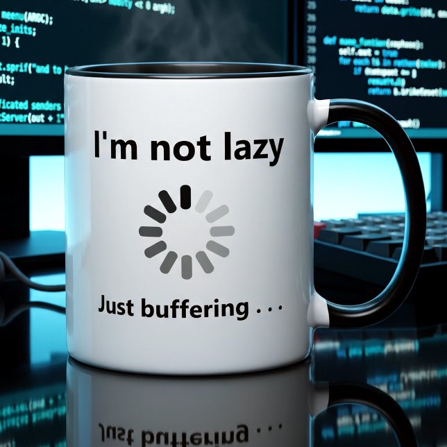 Funny Coder Gift | Customizable Loading Quote  Coffee Mug (Creator Uploaded)