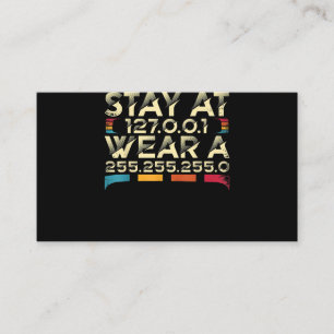 Funny Coding Engineer Meme Stay At 127.0.0.1 Business Card