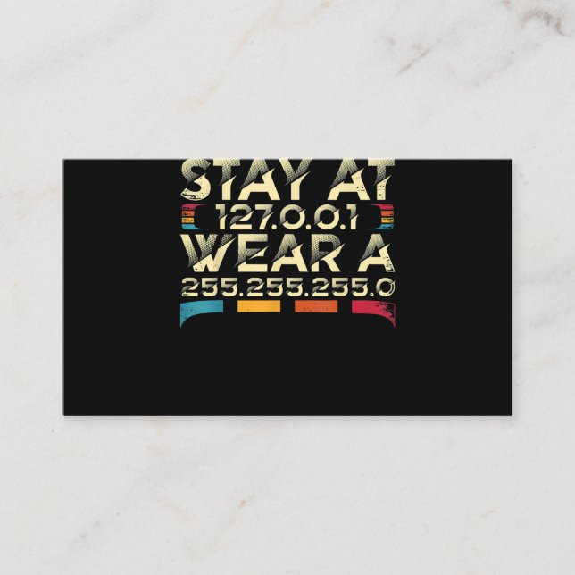 Funny Coding Engineer Meme Stay At 127.0.0.1 Business Card (Front)