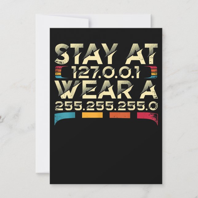 Funny Coding Engineer Meme Stay At 127.0.0.1 Invitation (Front)