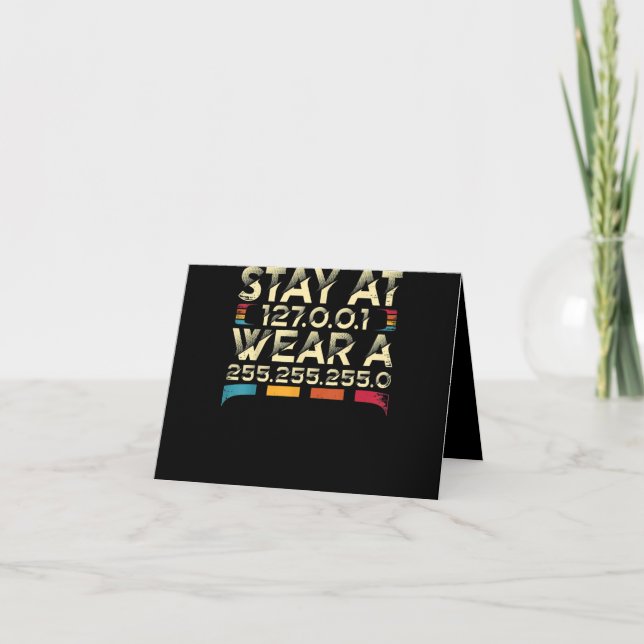 Funny Coding Engineer Meme Stay At 127.0.0.1 Letterpress Thank You Card (Front)