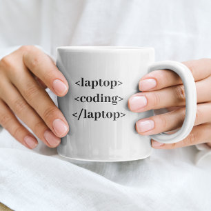 Funny Coding Laptop Coffee Mug
