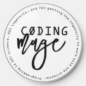 Funny Coding Mage Geek Chic Wireless Charger (Front)