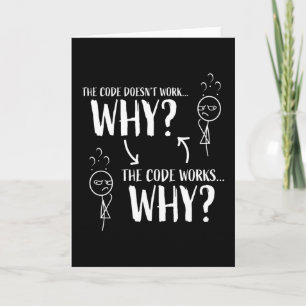 Funny Coding Programmer Gift for Geek Card