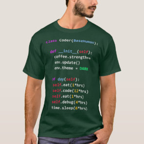 Funny Coding   Python Class Eat Code Sleep T-Shirt