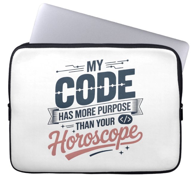 Funny Coding Quote AI Programmer Design Laptop Sleeve (Front)
