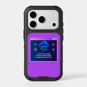 Funny Coding Residency,Retro Synthwave Neon Hacker iPhone 17 Pro Case