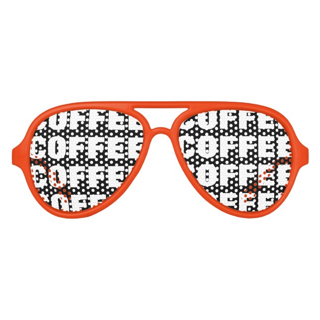 Funny coffee addiction party shades sunglasses (Front)