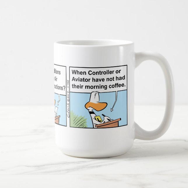 Funny Coffee Aviation Humor Mug (Right)