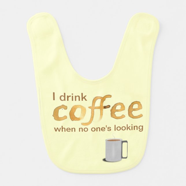 Funny Coffee Baby Bib (Front)